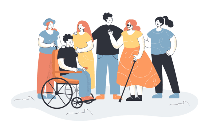 embarazo-y-discapacidad-ilustracion-mujeres-diversas-con-discapacidad